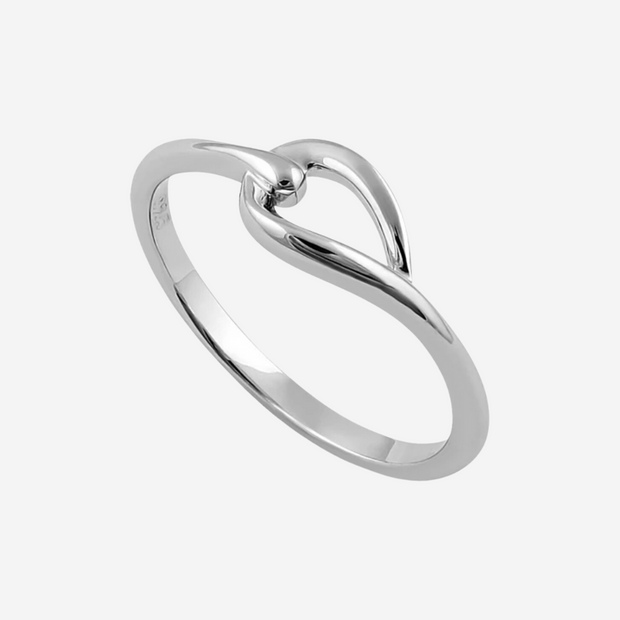 Simple Leaf Knot Sterling Silver