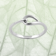 Simple Leaf Knot Sterling Silver