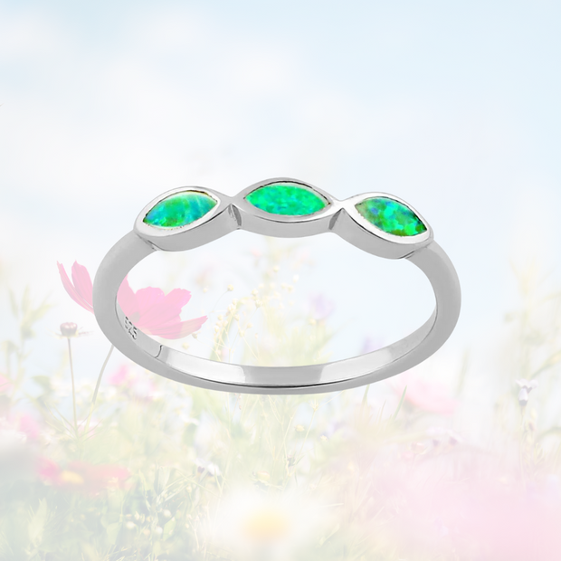 Marquise Spring Green Sterling Silver