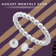(Monthly Ring Club) Sterling Silver Thick Beaded Ring + FREE Earrings