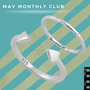 (Monthly Ring Club) Sterling Silver Thick Beaded Ring + FREE Earrings
