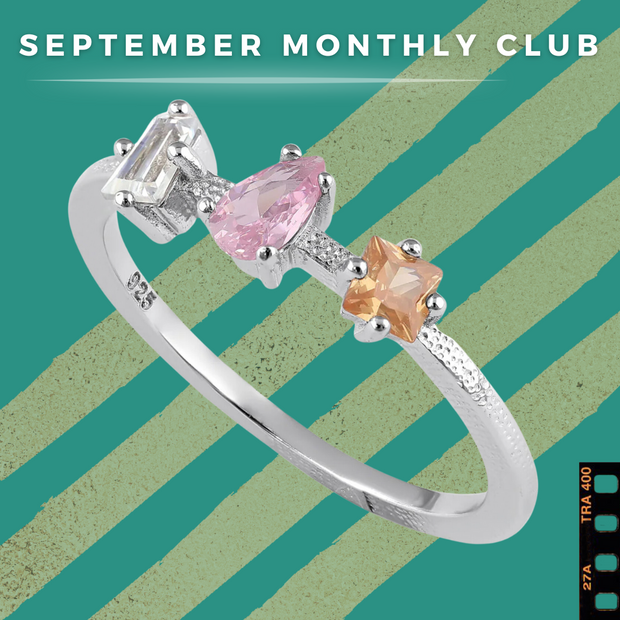 (Monthly Ring Club) Sterling Silver Elegant Vine + FREE Simple Band